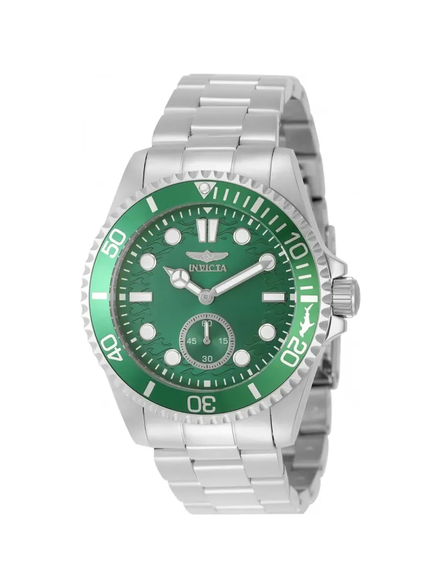 Мужские часы Invicta Pro Diver Quartz с зеленым циферблатом 49423 — изображение 1 из 1, оттенок серебряный
