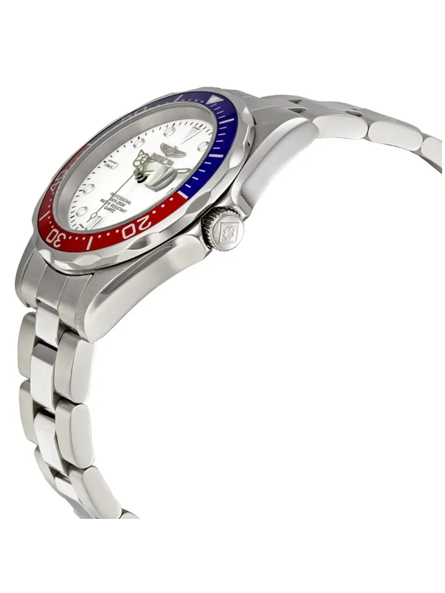 Мужские часы Invicta Pro Diver Quartz с серебристым циферблатом и безелем Pepsi, модель 8933 — изображение 2 из 4