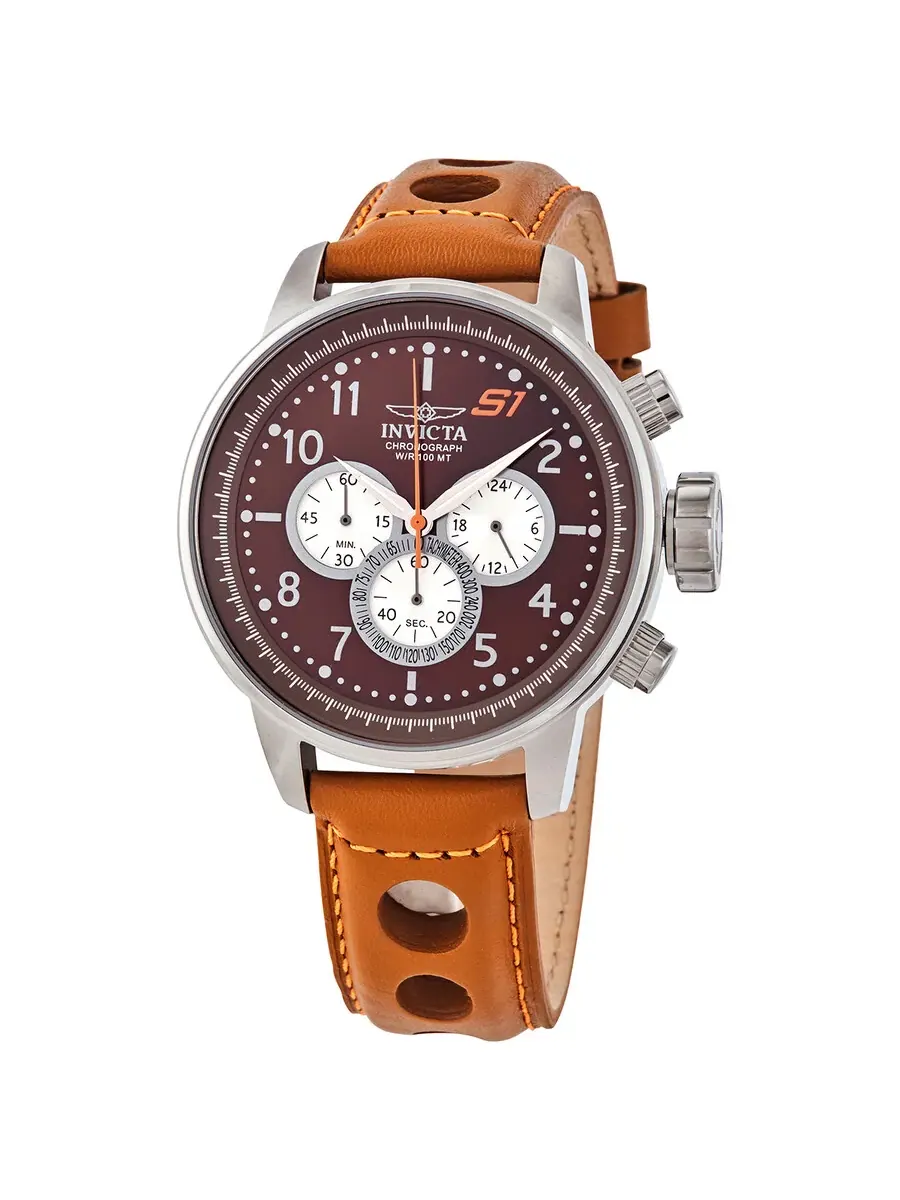 Мужские кварцевые часы Invicta S1 Rally Chronograph с коричневым циферблатом, артикул 16015 — изображение 1 из 3