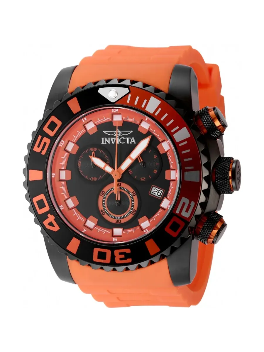 Мужские часы Invicta Sea Hunter Chronograph GMT Quartz с черным циферблатом 48986 — изображение 1 из 1, оттенок серебряный