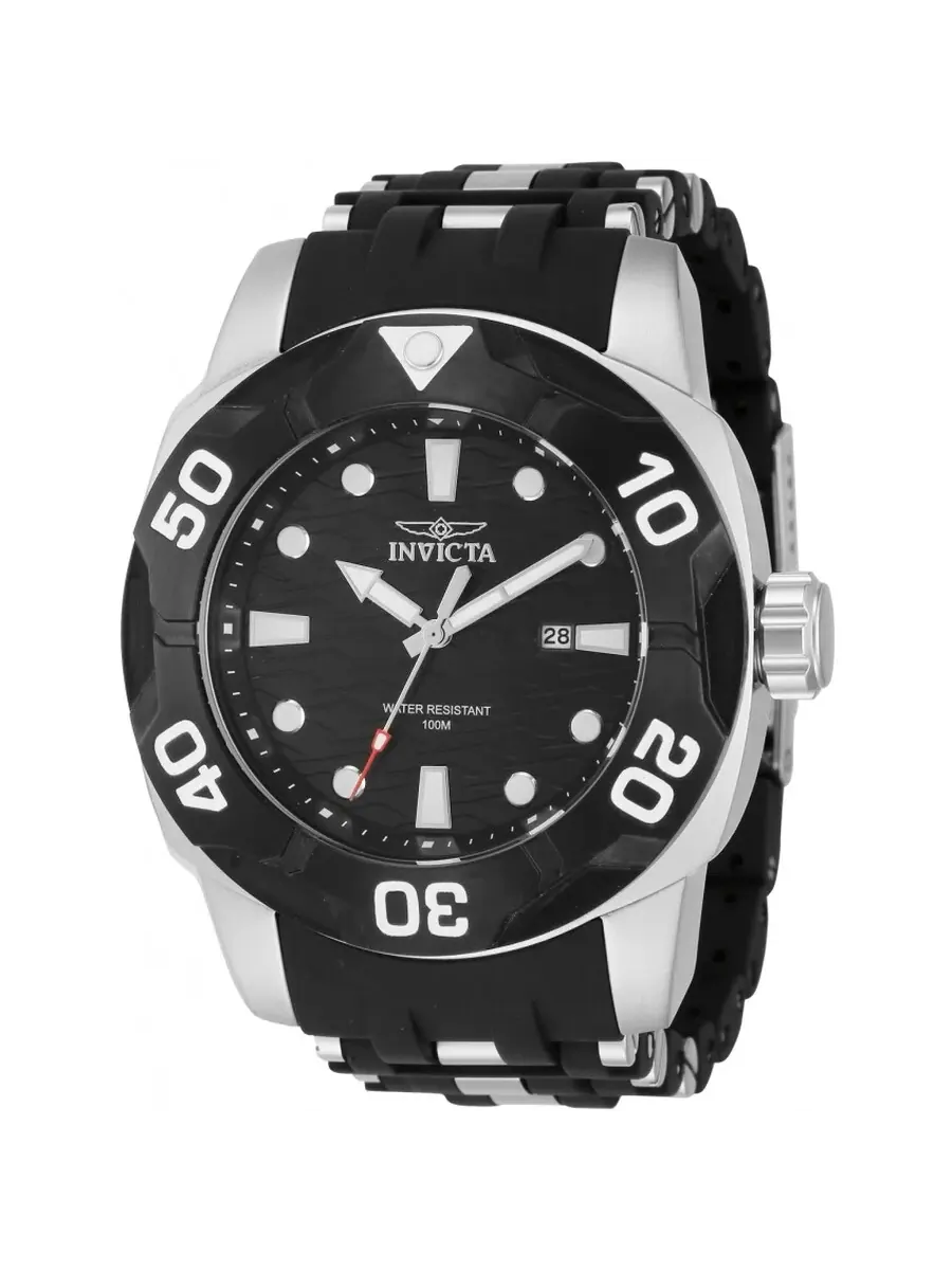 Мужские часы Invicta Sea Spider Quartz с датой, черный циферблат, модель 44116 — изображение 1 из 1