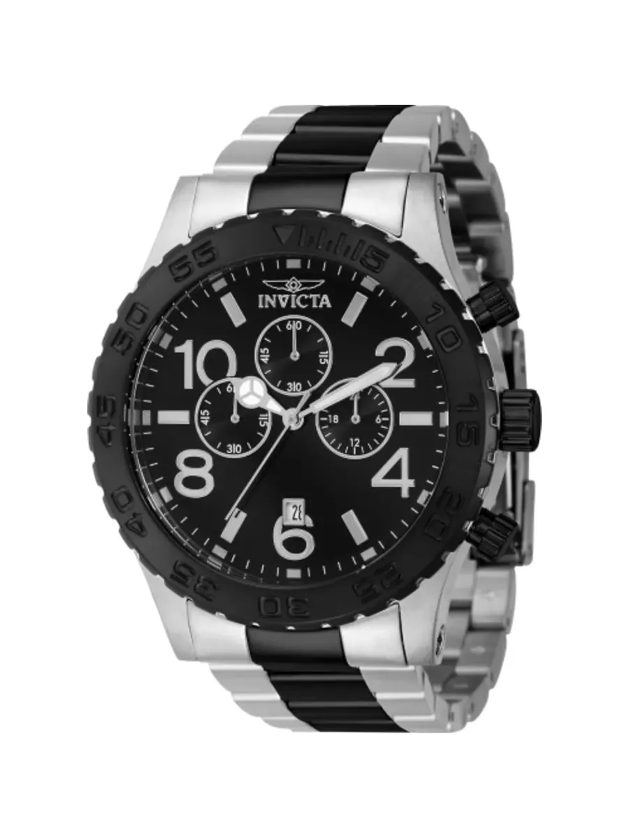 Мужские часы Invicta Specialty Chronograph с кварцевым механизмом и черным циферблатом 40606 — изображение 1 из 1