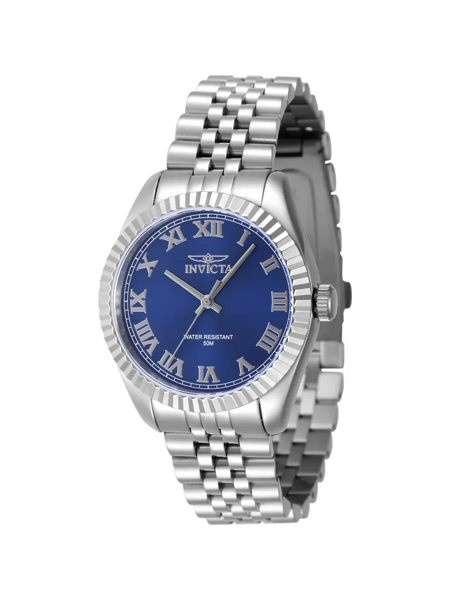 Женские часы Invicta Specialty Quartz с синим циферблатом 47411 — изображение 1 из 1, оттенок серебряный