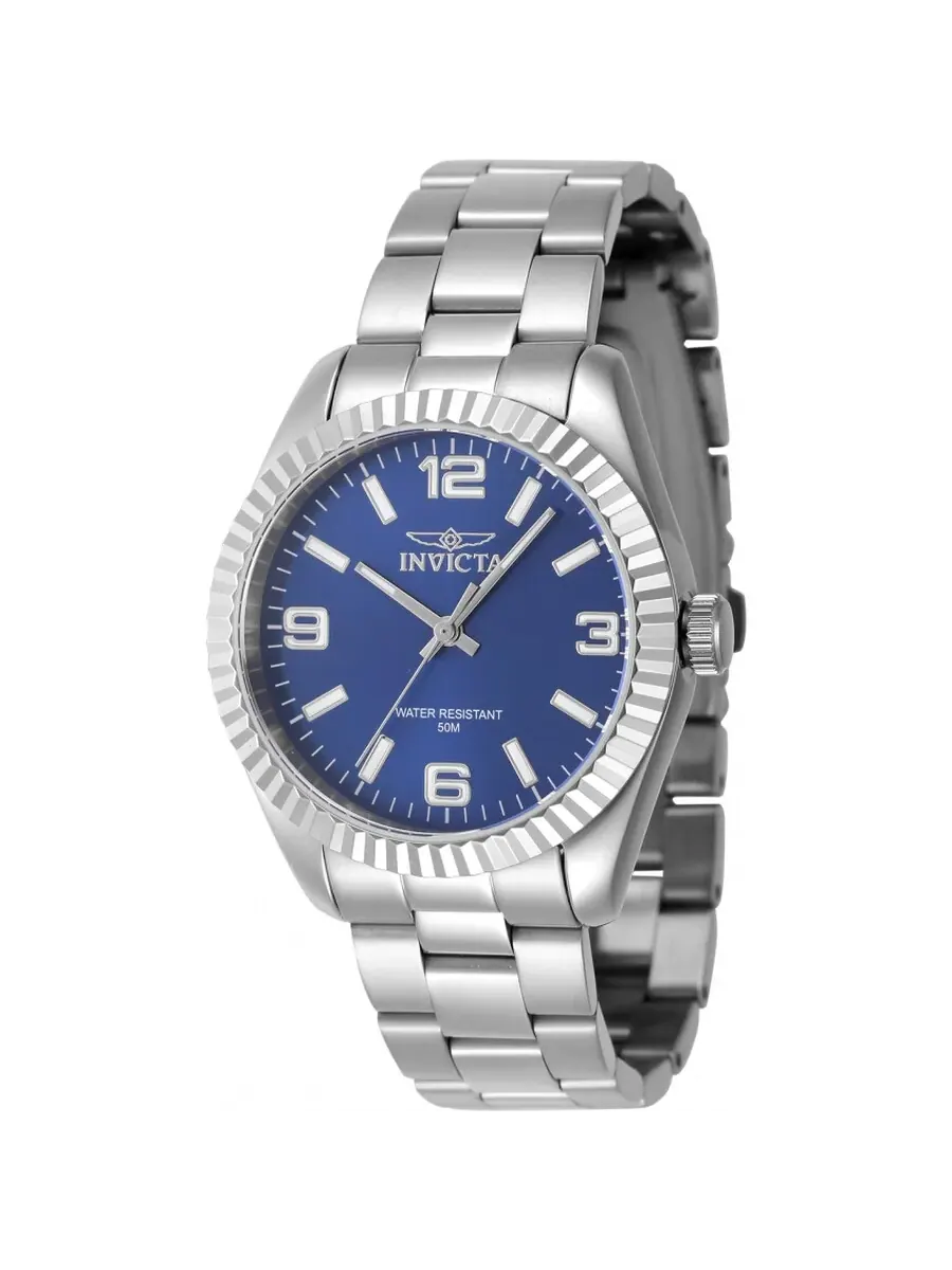 Женские часы Invicta Specialty Quartz с синим циферблатом 47466 — изображение 1 из 1, оттенок серебряный