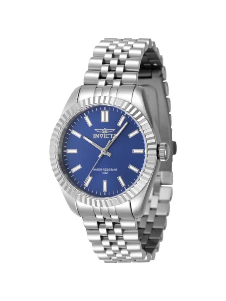 Женские часы Invicta Specialty Quartz с синим циферблатом 47497 — изображение 1 из 1, оттенок серебряный