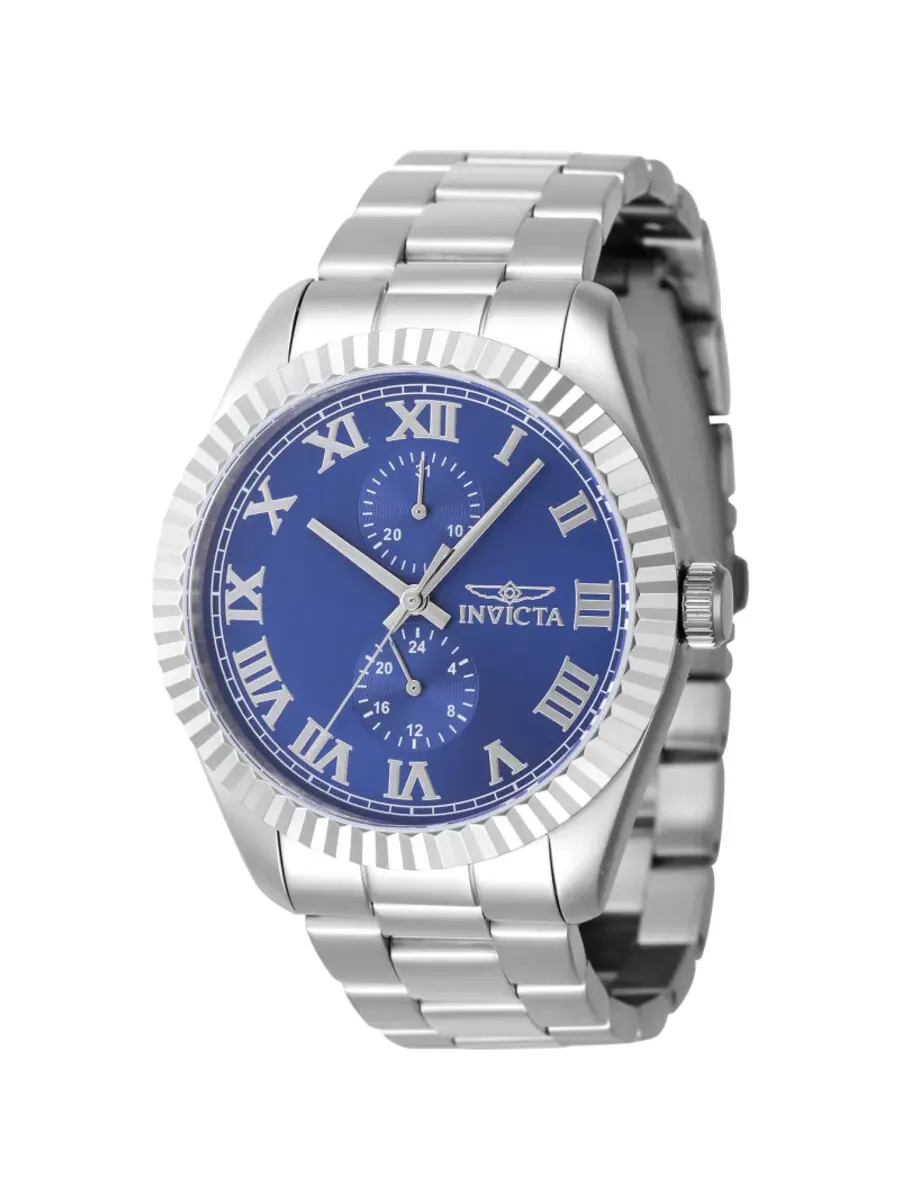 Мужские часы Invicta Specialty Quartz с синим циферблатом, модель 47423 — изображение 1 из 1, оттенок серебряный