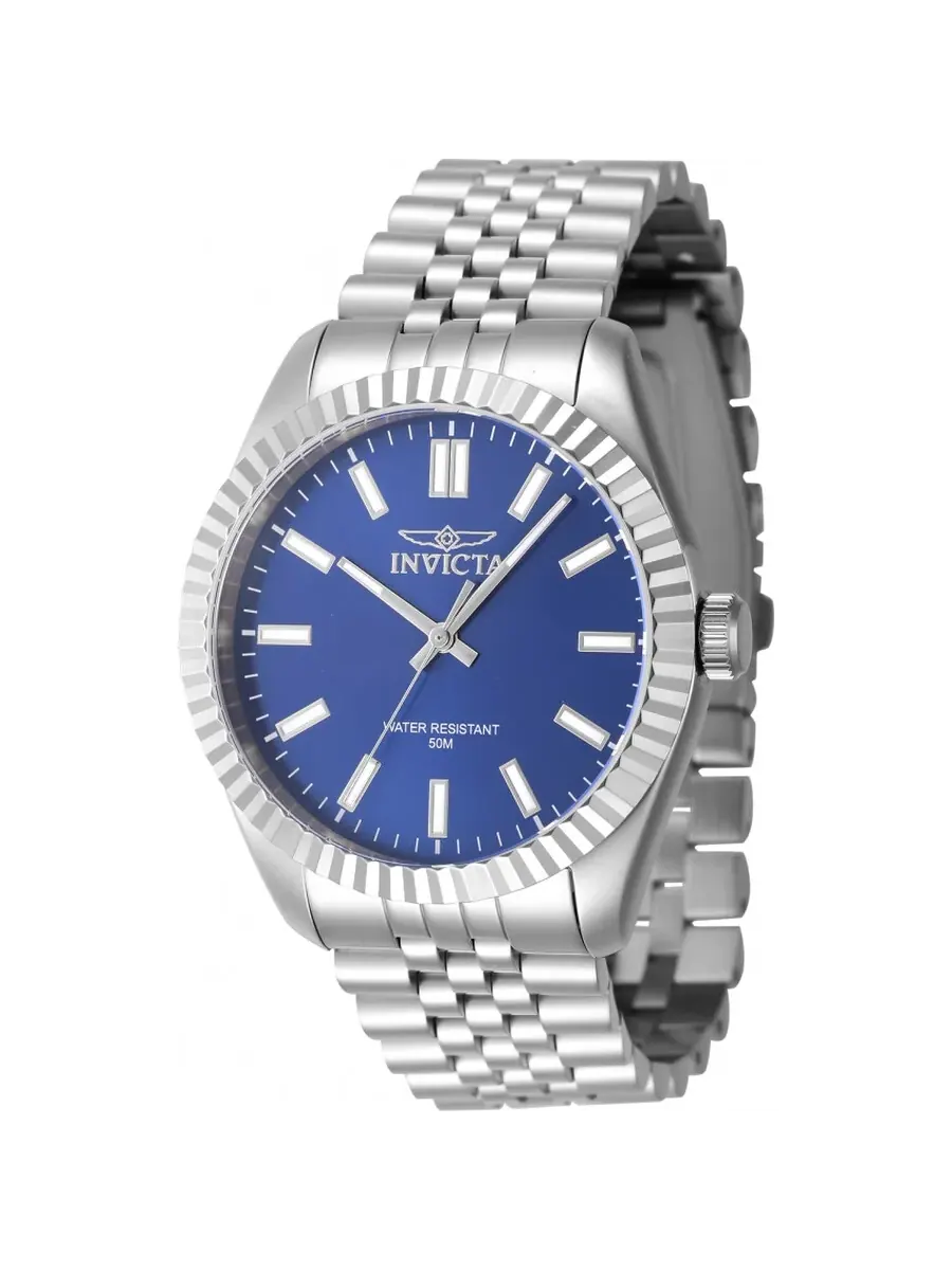 Мужские кварцевые часы Invicta Specialty с синим циферблатом, модель 47481 — серебристый