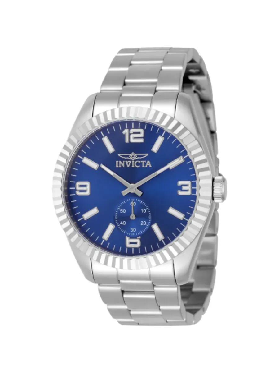 Мужские часы Invicta Specialty Quartz с синим циферблатом, модель 49382 — изображение 1 из 1, оттенок серебряный