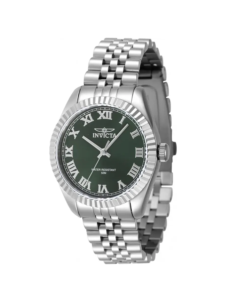 Женские часы Invicta Specialty Quartz с зеленым циферблатом 47410 — изображение 1 из 1, оттенок серебряный