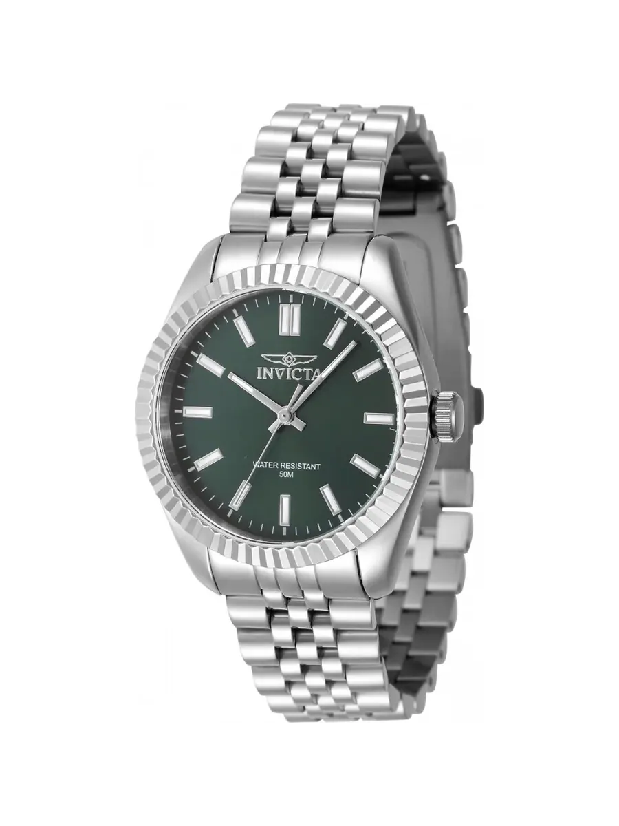 Женские часы Invicta Specialty Quartz с зеленым циферблатом 47496 — изображение 1 из 1, оттенок серебряный