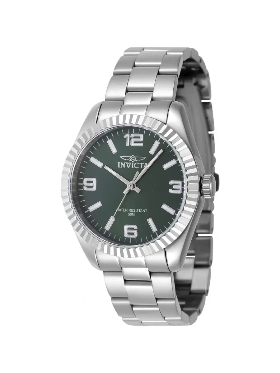 Женские часы Invicta Specialty с кварцевым механизмом и зеленым циферблатом 47465 — изображение 1 из 1, оттенок серебряный