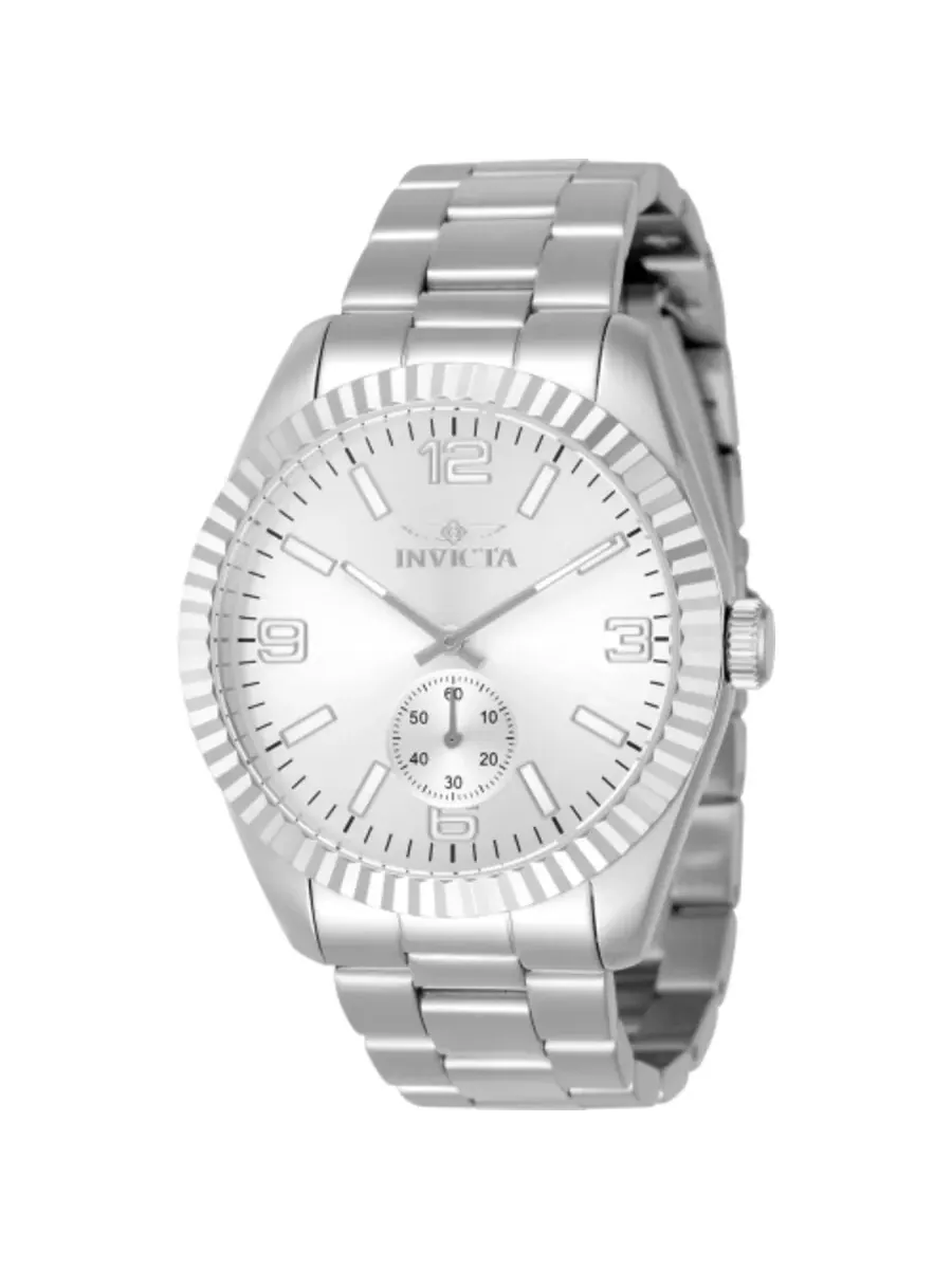 Мужские часы Invicta Specialty Quartz с серебристым циферблатом, модель 49356 — изображение 1 из 1, оттенок серебряный