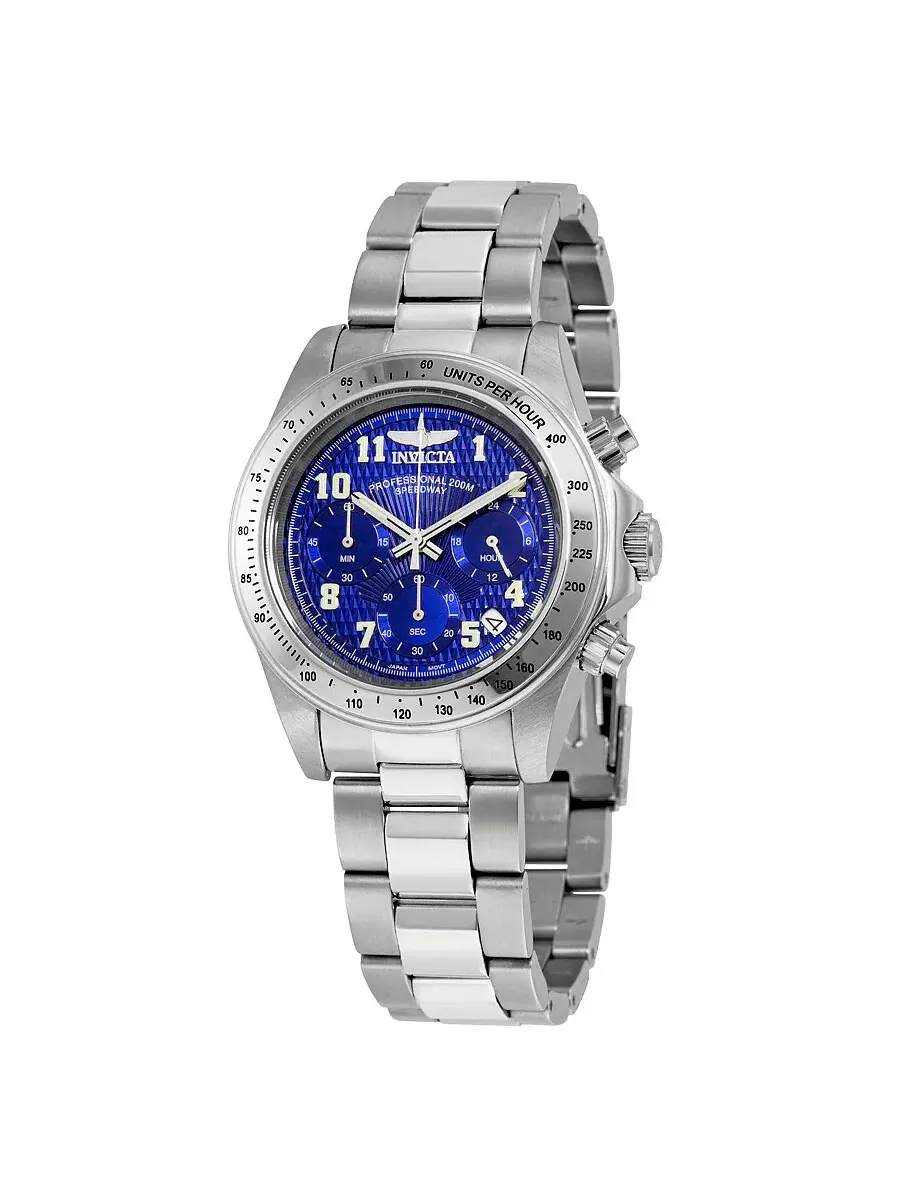 Мужские часы Invicta Speedway Chronograph с синим циферблатом, модель 17024 — изображение 1 из 3, оттенок серебряный