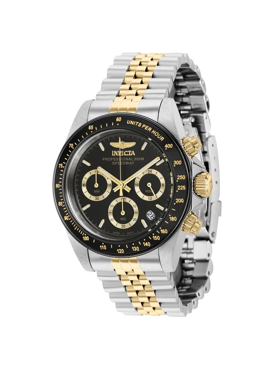 Мужские часы Invicta Speedway Chronograph с кварцевым механизмом и черным циферблатом, модель 36739 — изображение 1 из 1