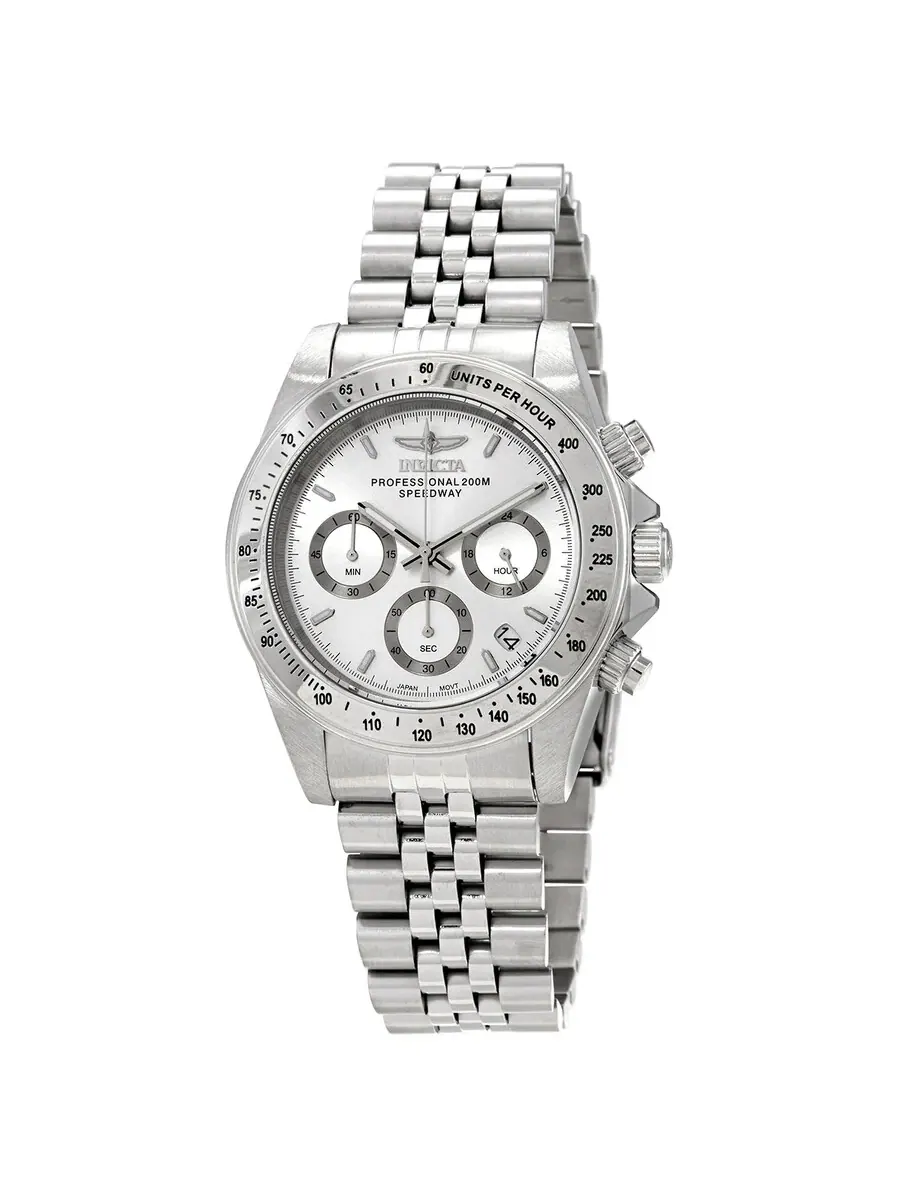 Мужские часы Invicta Speedway Chronograph с кварцевым механизмом и серебристым циферблатом 30988 — изображение 1 из 3
