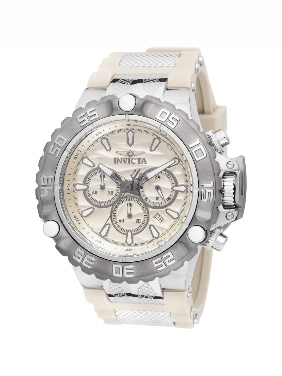 Мужские часы Invicta Subaqua Poseidon Chronograph GMT Quartz с шампанским циферблатом 48558 — изображение 1 из 1