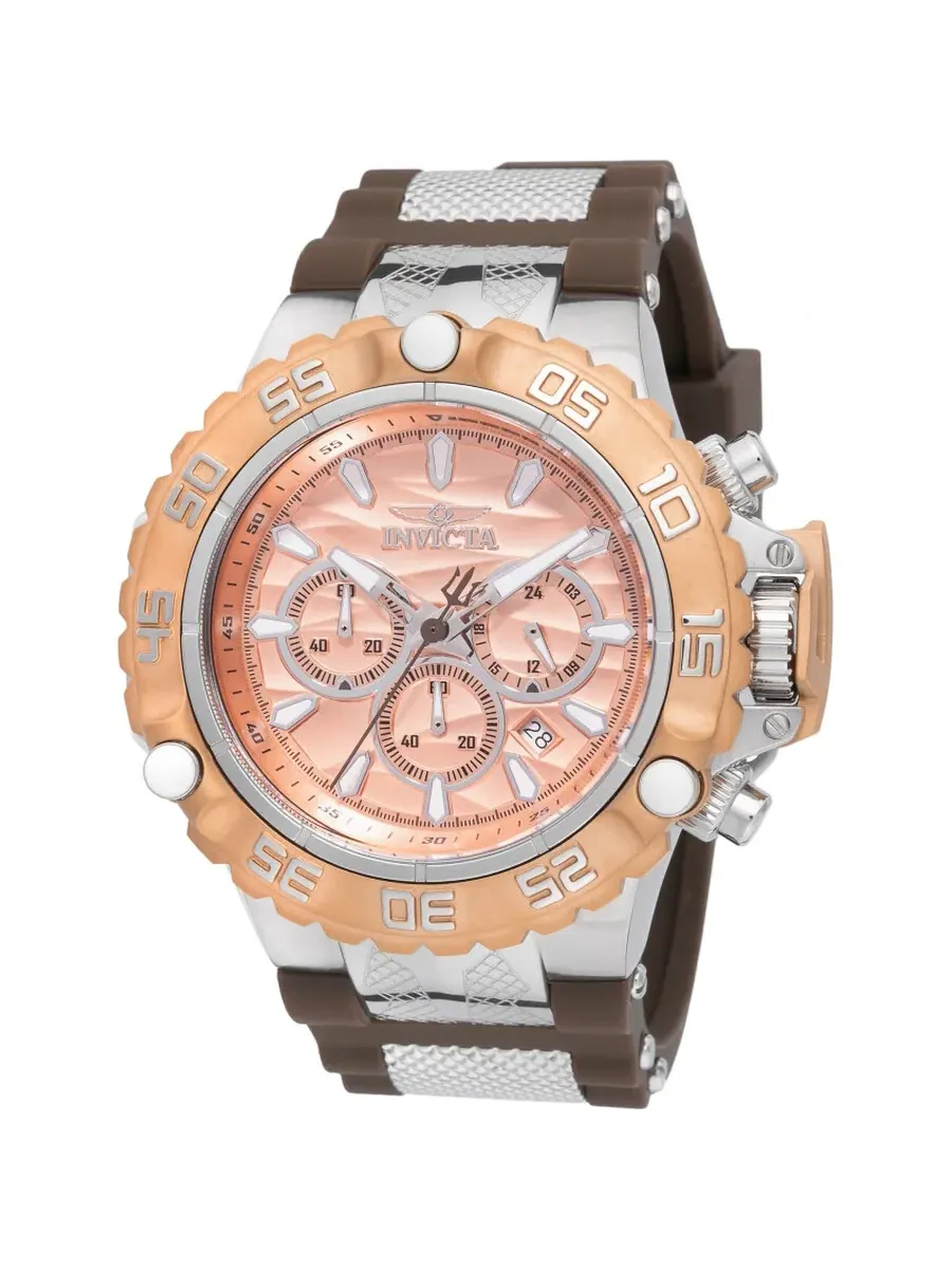 Мужские часы Invicta Subaqua Poseidon Chronograph GMT Quartz 48556 — серебристый