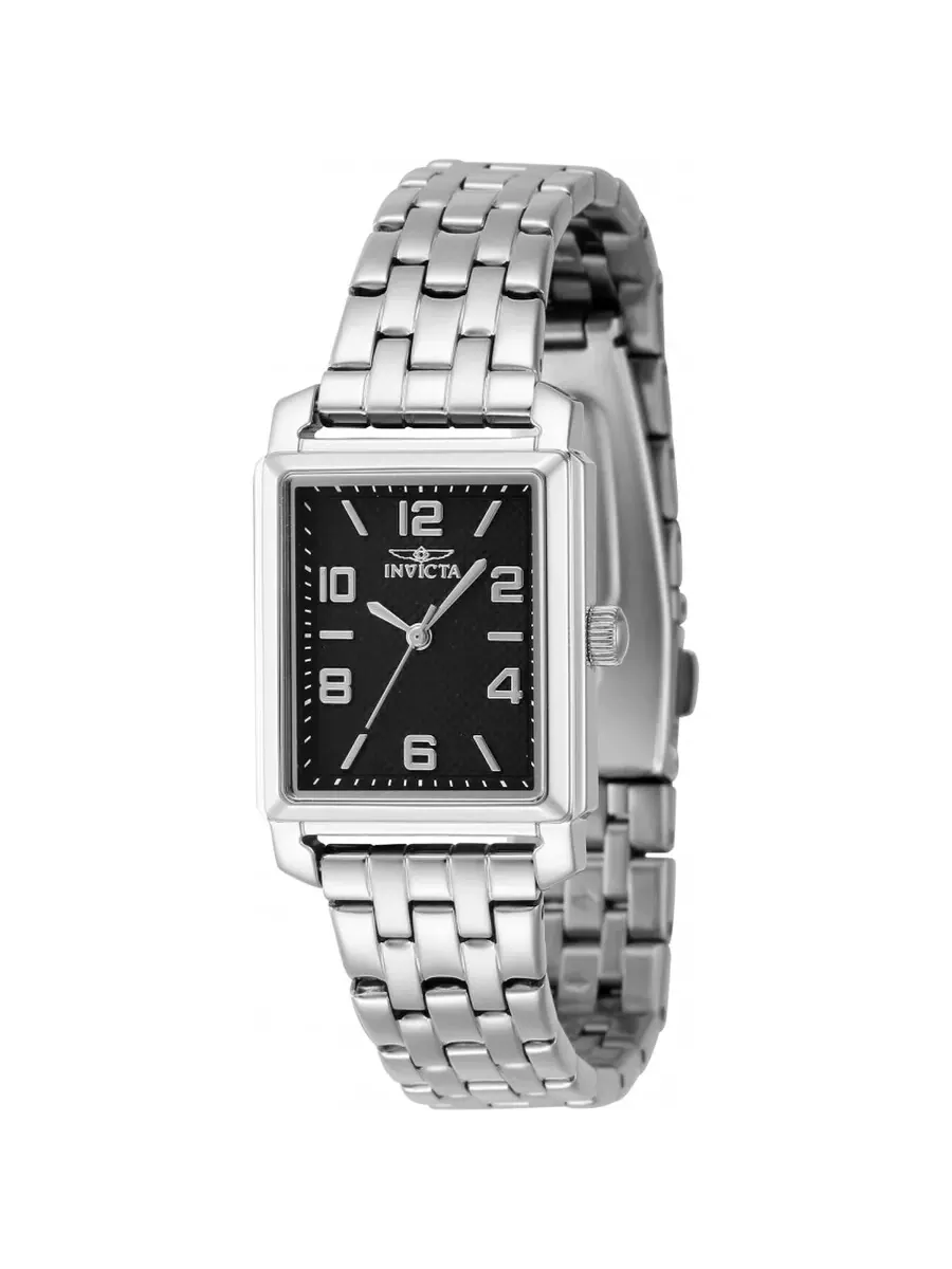 Женские часы Invicta Vintage Quartz с черным циферблатом 46663 — изображение 1 из 1, оттенок серебряный