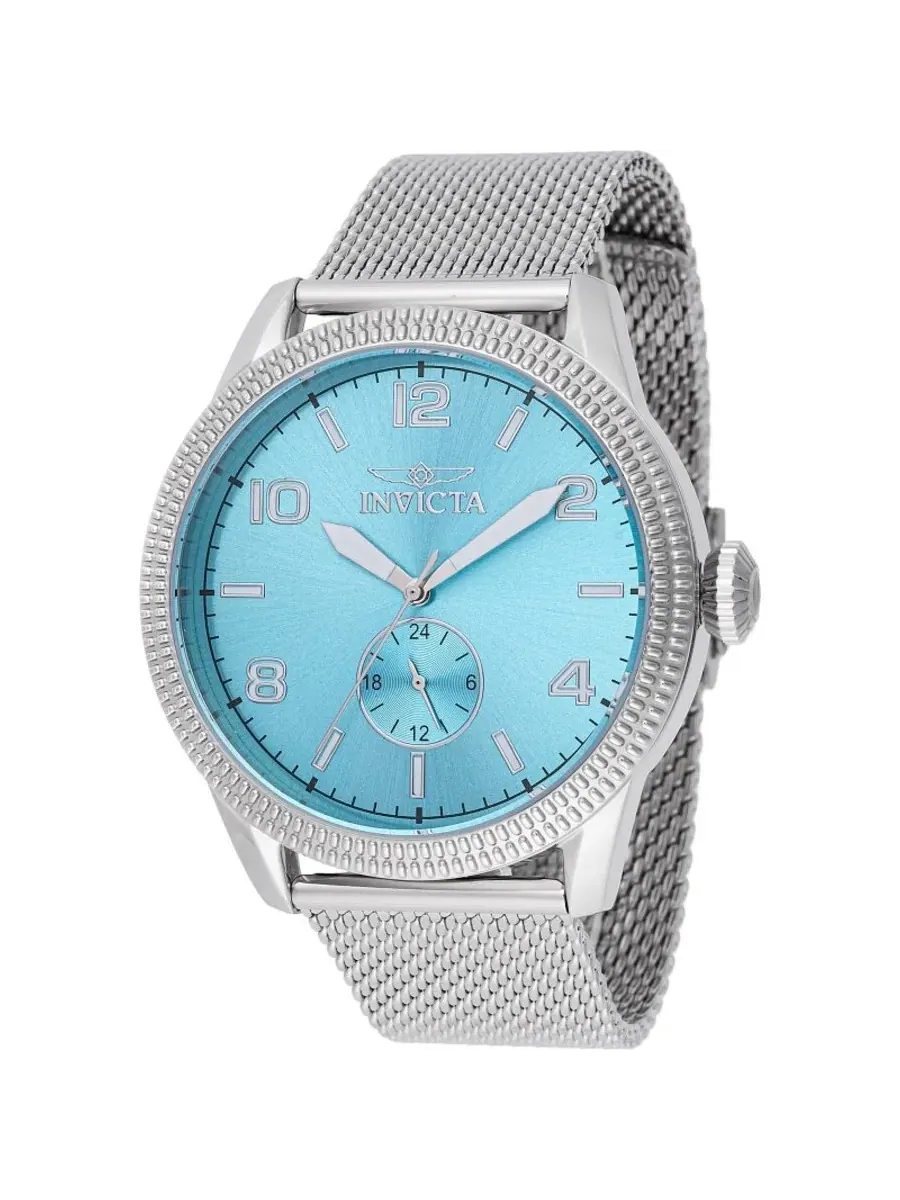 Мужские часы Invicta Vintage с кварцевым механизмом и светло-голубым циферблатом 48914 — изображение 1 из 1