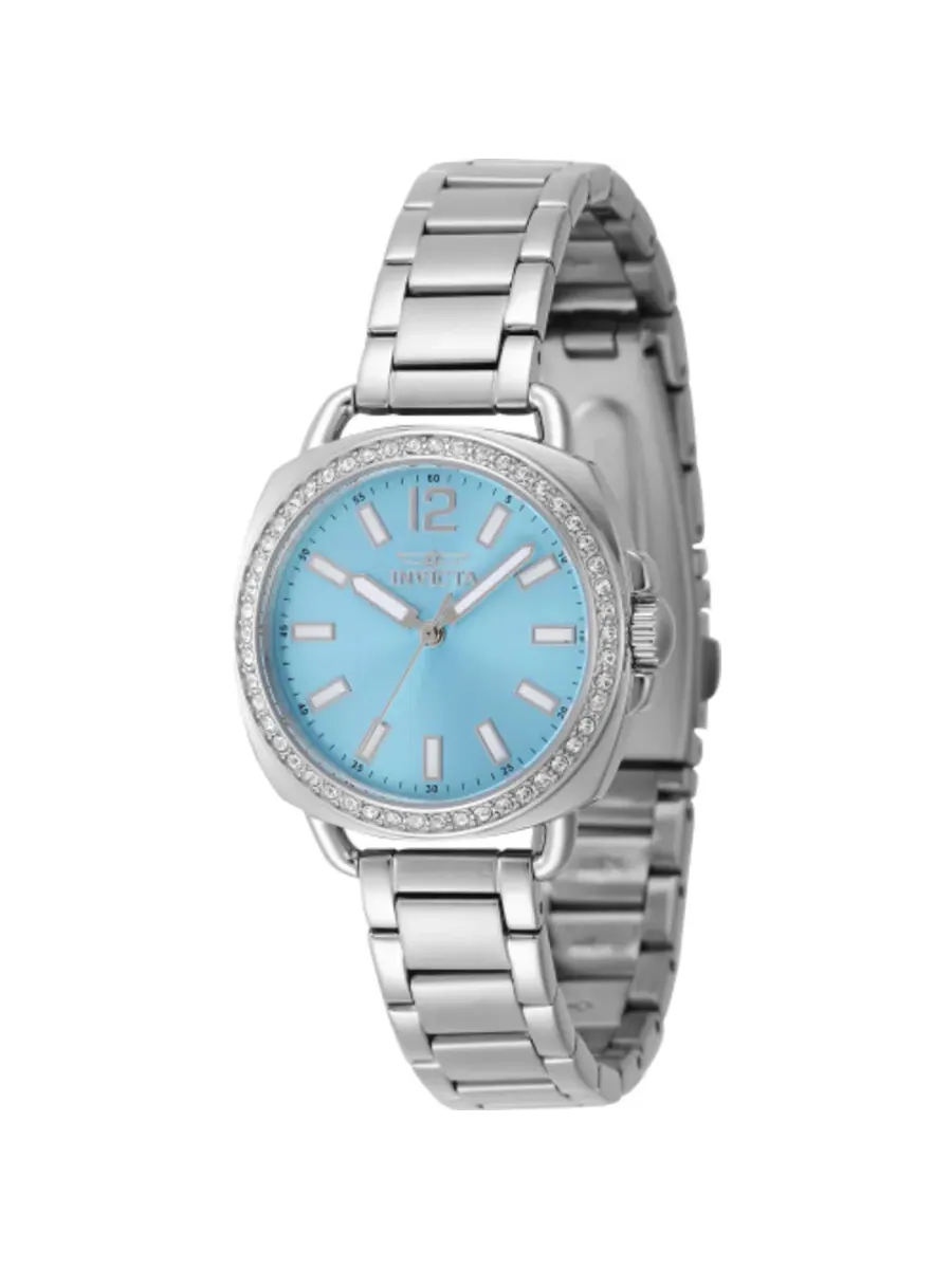 Женские кварцевые часы Invicta Wildflower с кристаллами, модель 47327 — серебристый