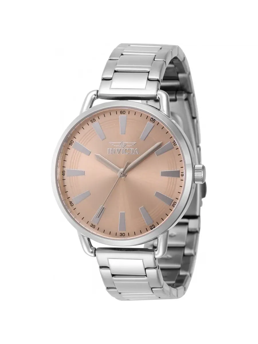 Женские часы Invicta Wildflower Quartz с светло-розовым циферблатом 46329 — изображение 1 из 1, оттенок серебряный