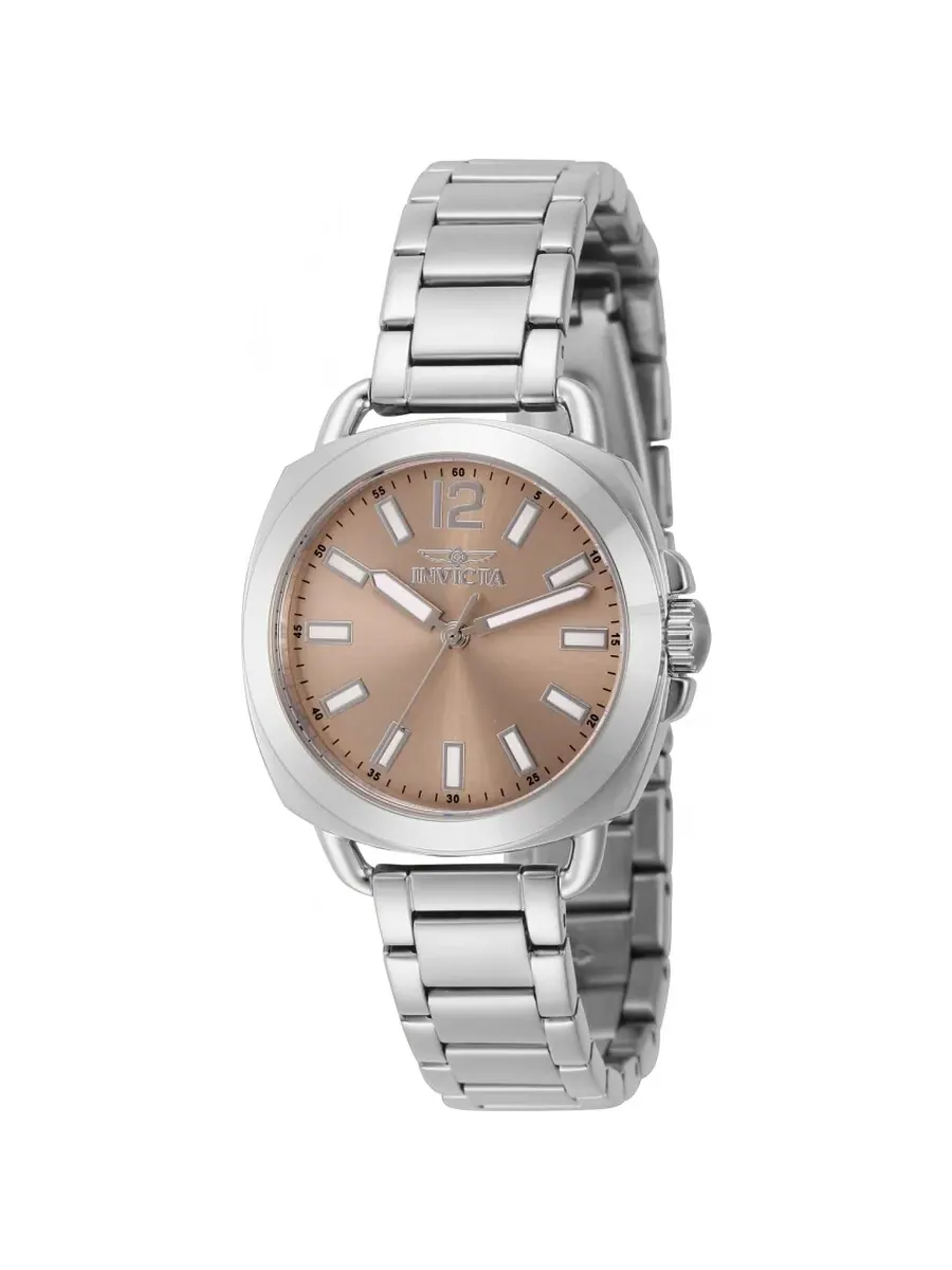 Женские часы Invicta Wildflower Quartz с светло-розовым циферблатом 46345 — изображение 1 из 1, оттенок серебряный