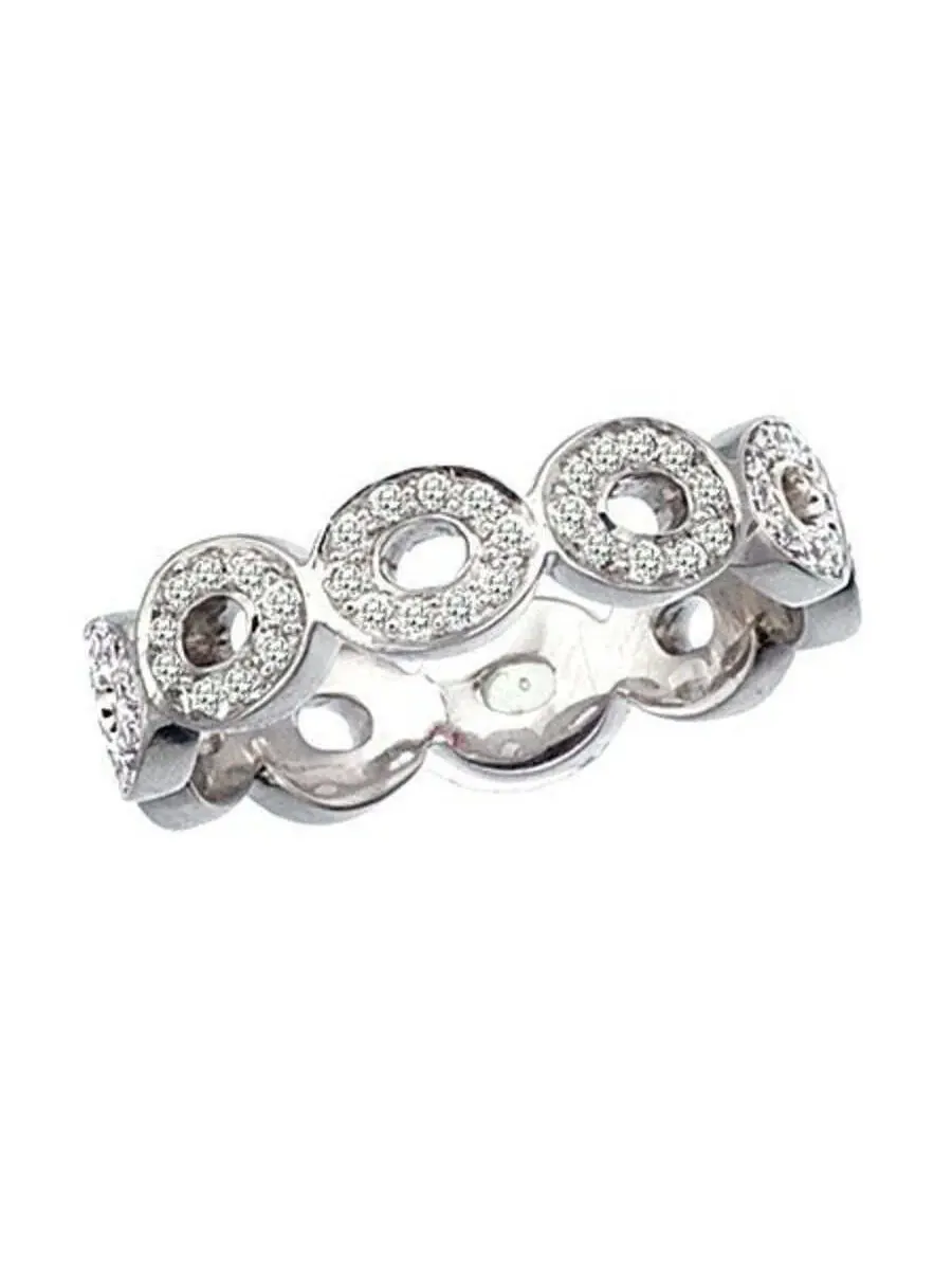 Обручальное кольцо Ivanka Trump Oval Eternity с бриллиантами pave — изображение 1 из 1, оттенок серебряный
