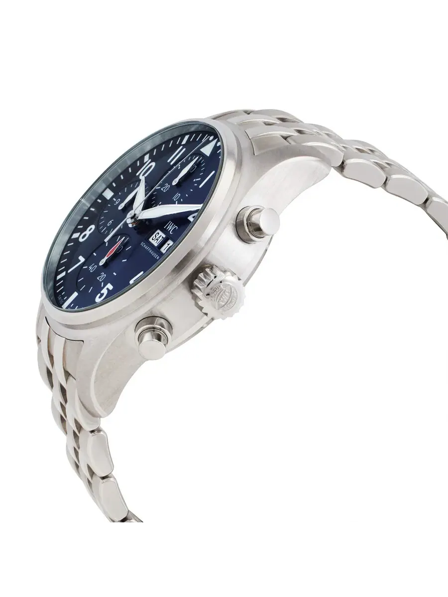 Мужские часы IWC Pilot Chronograph 41 Automatic с синим циферблатом IW388102 — изображение 2 из 3, оттенок серебряный