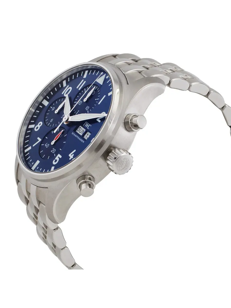 Мужские часы IWC Pilots Chronograph Automatic с синим циферблатом IW378004 — изображение 2 из 3, оттенок серебряный