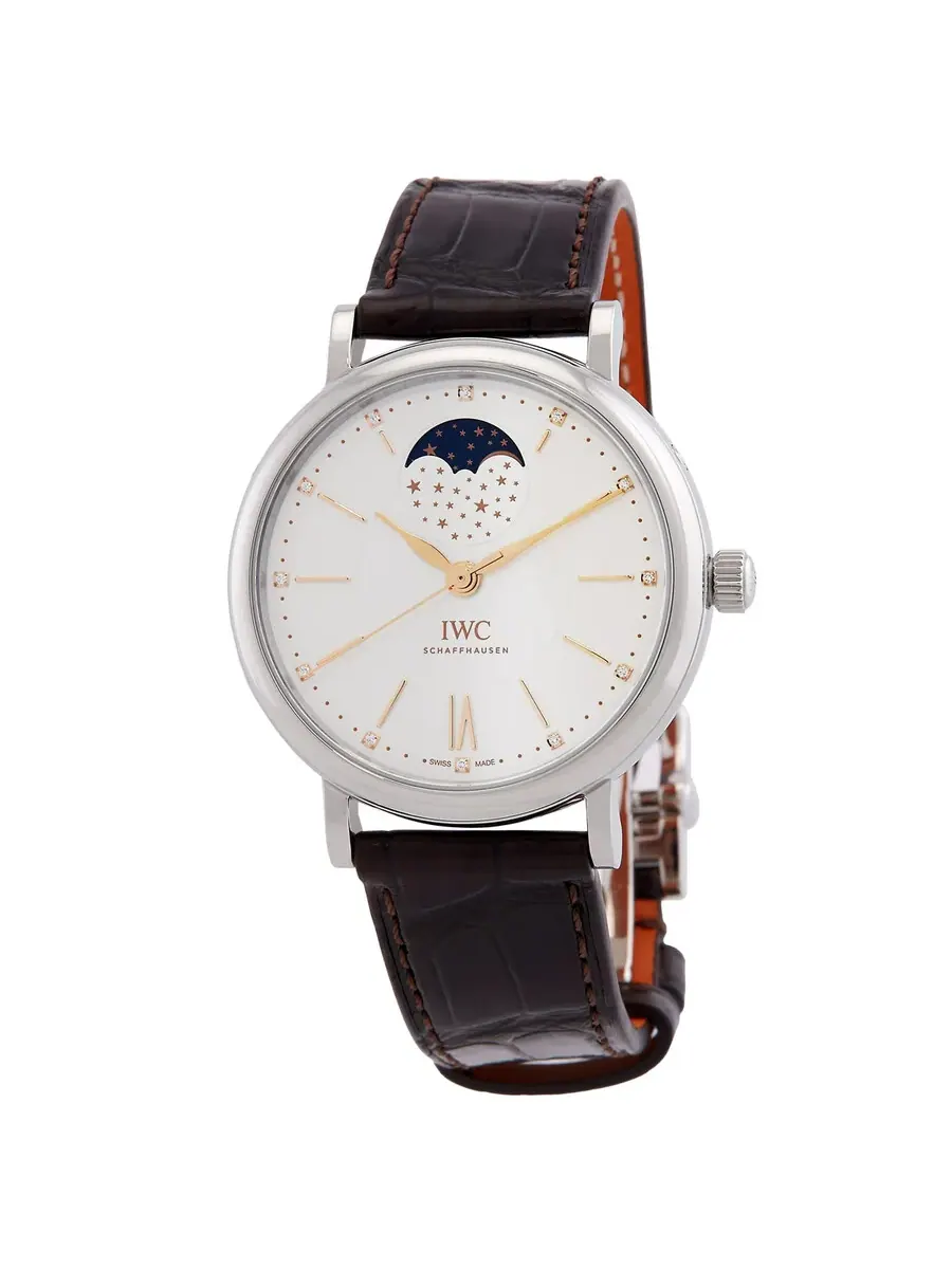 Женские автоматические часы IWC Portofino с бриллиантами и серебряным циферблатом IW459011 — изображение 1 из 3