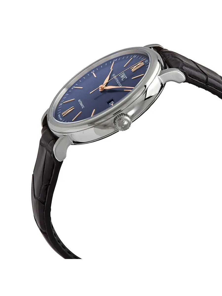 Мужские часы IWC Portofino Automatic с синим циферблатом IW356523 — изображение 2 из 3, оттенок серебряный