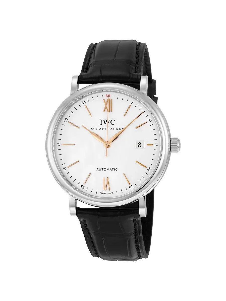 Мужские часы IWC Portofino Automatic с посеребренным циферблатом IW356517 — изображение 1 из 3, оттенок серебряный