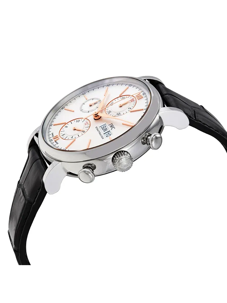 Мужские автоматические часы IWC Portofino Chronograph с серебристым циферблатом IW391031 — изображение 2 из 3