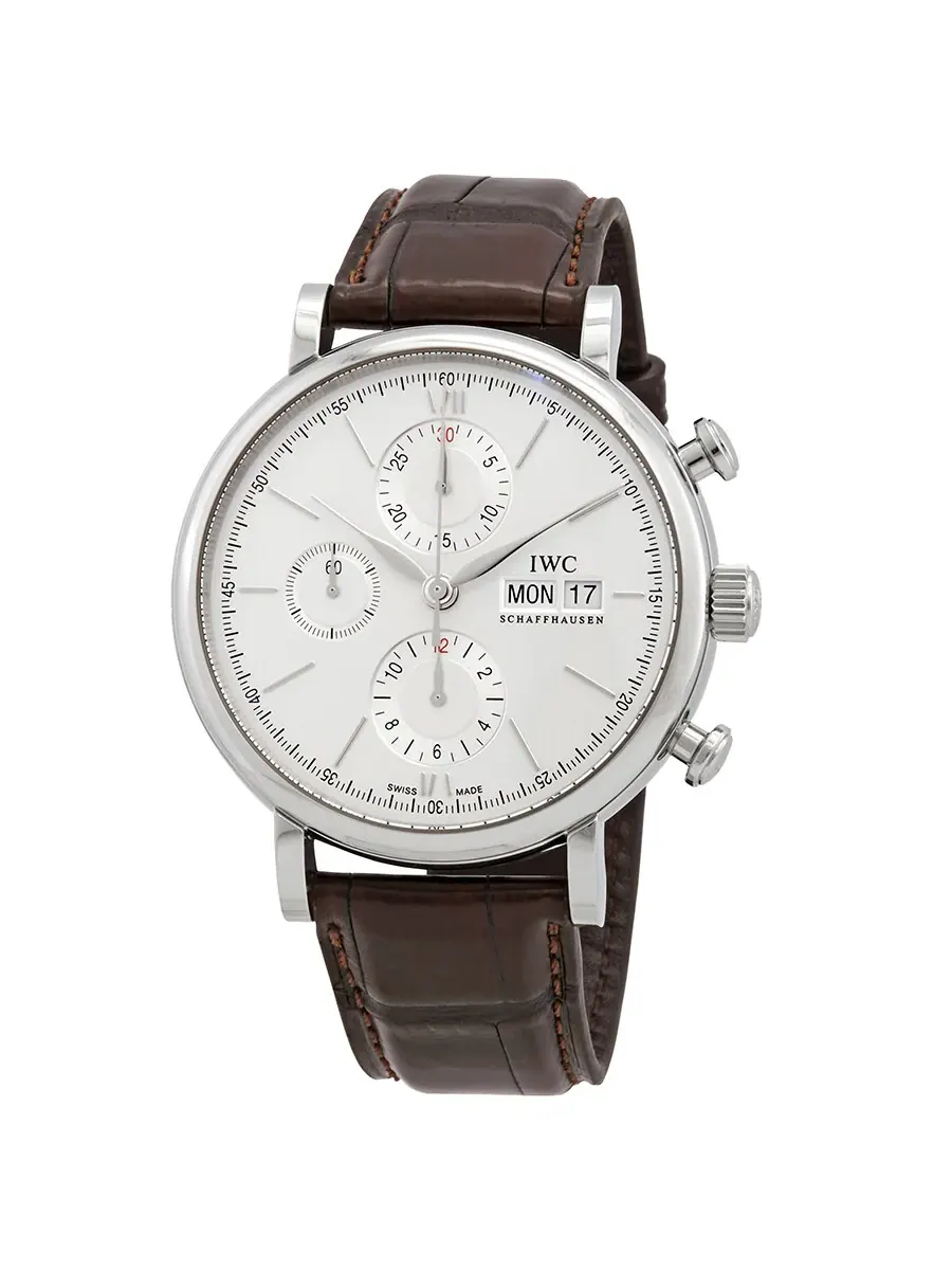 Мужские часы IWC Portofino Chronograph Edition 150 Years Automatic с белым циферблатом IW391027 — изображение 1 из 5