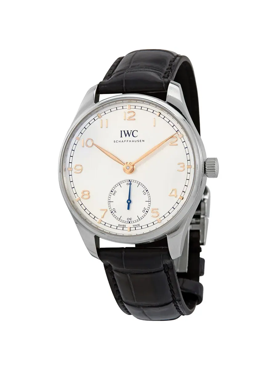 Мужские часы IWC Portugieser Automatic с посеребренным циферблатом IW358303 — изображение 1 из 3, оттенок серебряный