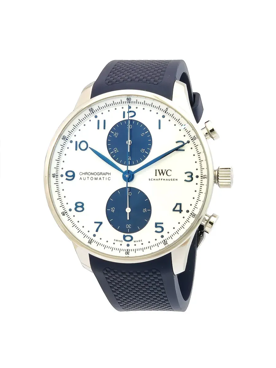 Мужские автоматические часы IWC Portugieser Chronograph с белым циферблатом IW371620 — изображение 1 из 3, оттенок белый