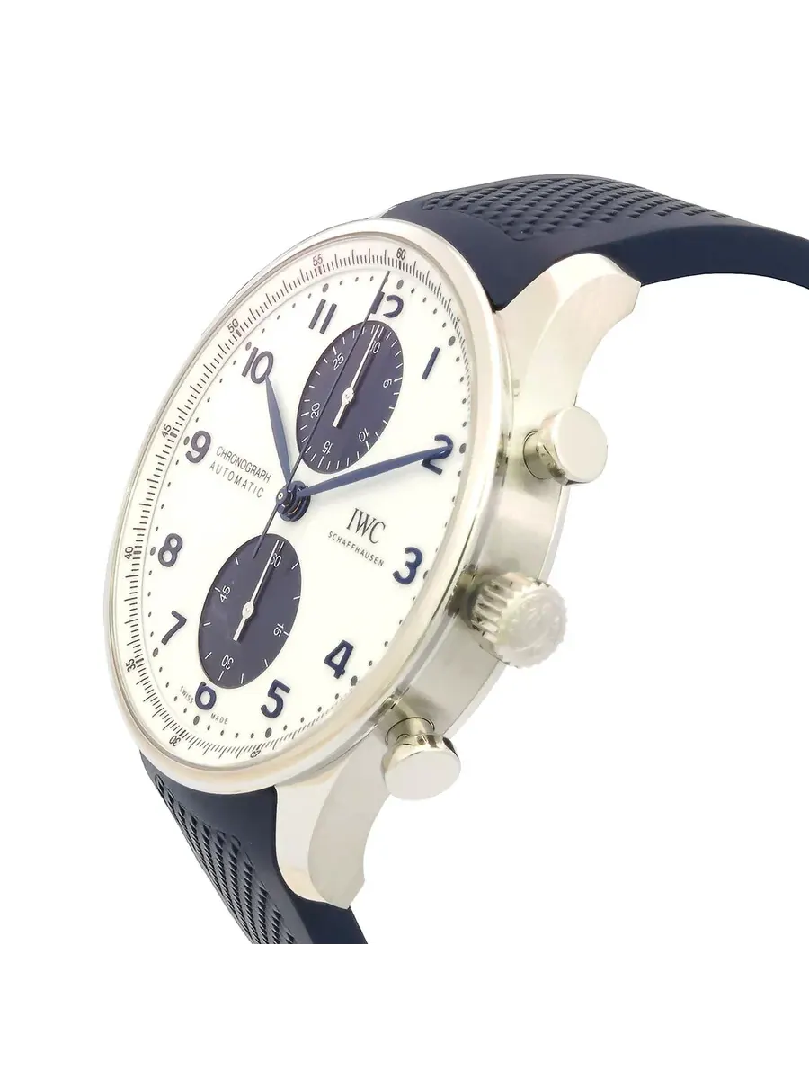 Мужские автоматические часы IWC Portugieser Chronograph с белым циферблатом IW371620 — изображение 2 из 3, оттенок белый