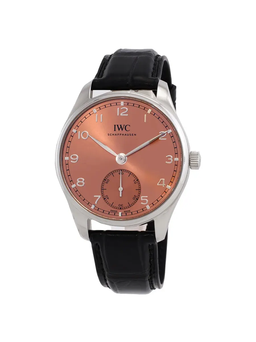 Мужские часы IWC Portuguese 40 Automatic с семговым циферблатом IW358313 — изображение 1 из 3, оттенок серебряный