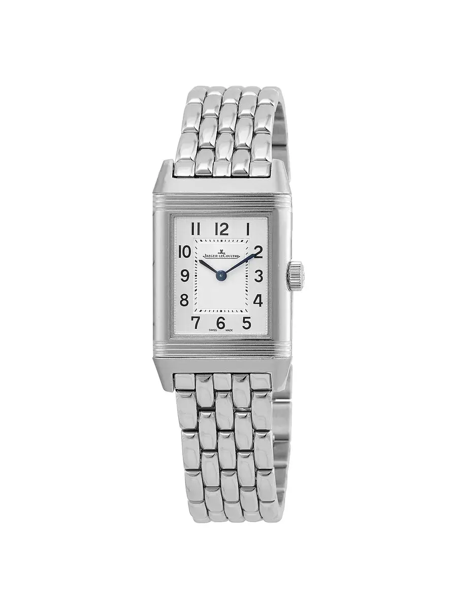 Женские часы Jaeger LeCoultre Reverso Classic Monoface Quartz с серебристым циферблатом Q2618140 — изображение 1 из 5