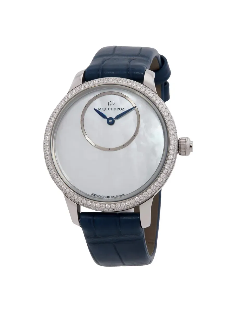 Автоматические часы Jaquet Droz Petite Heure Minute с бриллиантами J005000274 — изображение 1 из 3, оттенок серебряный