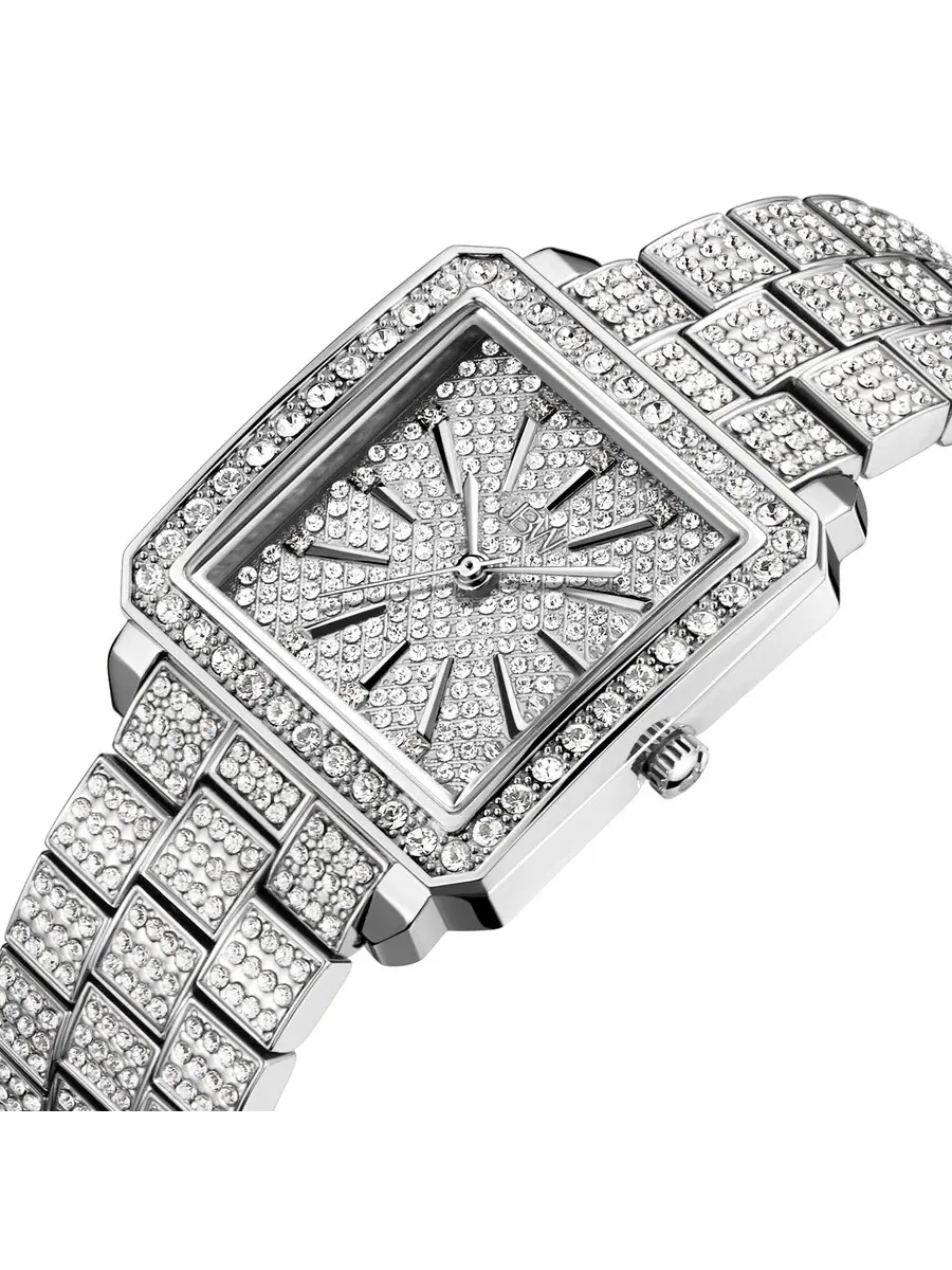 Женские часы JBW Cristal Quartz с бриллиантом, кварцевым механизмом, серебристым циферблатом J6386C — изображение 2 из 7
