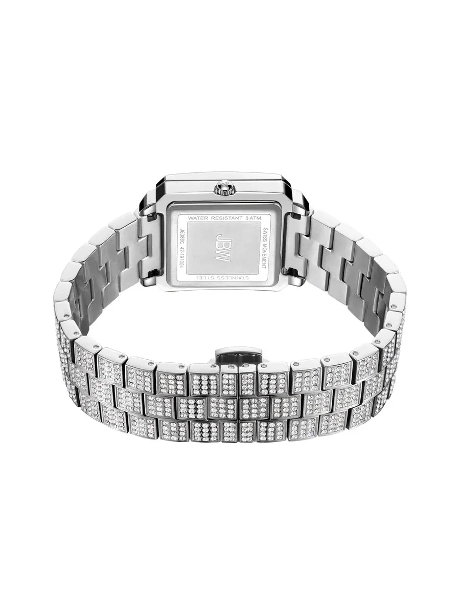 Женские часы JBW Cristal Quartz с бриллиантом, кварцевым механизмом, серебристым циферблатом J6386C — изображение 3 из 7