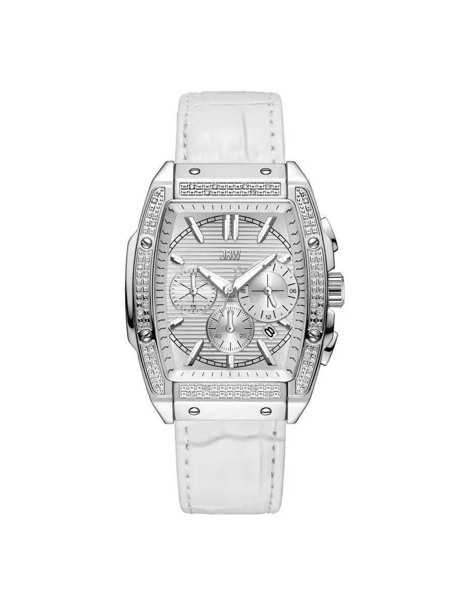 Часы JBW Echelon Chronograph Quartz с серебристым циферблатом, унисекс, модель J6379G — серебристый