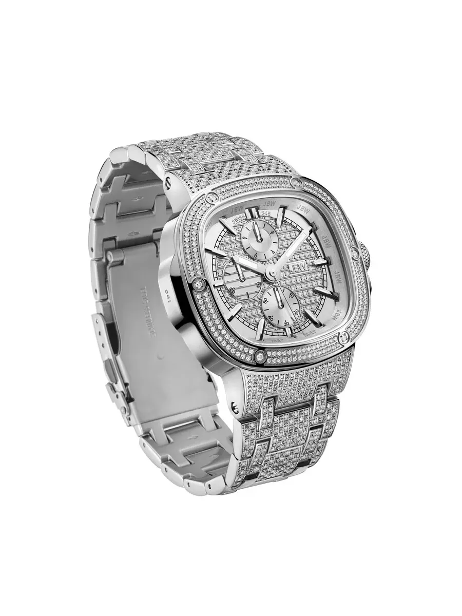 Мужские часы JBW Platinum Series Chronograph с серебристым циферблатом PS545B — изображение 4 из 7, оттенок серебряный