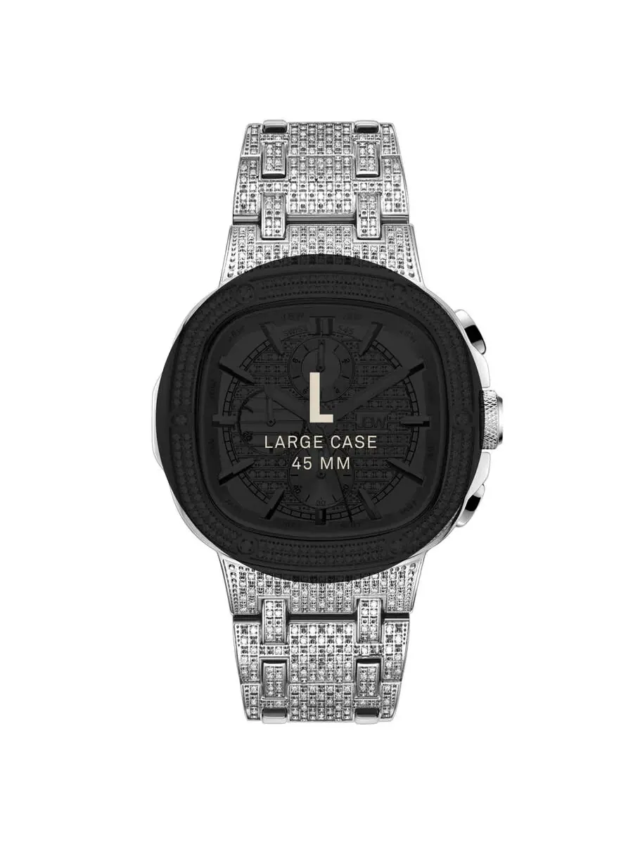 Мужские часы JBW Platinum Series Chronograph с серебристым циферблатом PS545B — изображение 5 из 7, оттенок серебряный