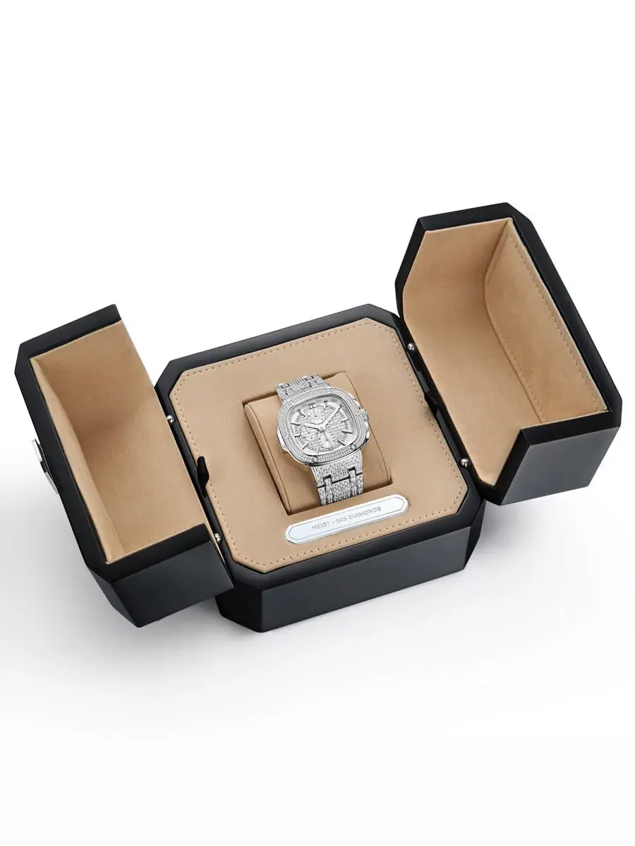 Мужские часы JBW Platinum Series Chronograph с серебристым циферблатом PS545B — изображение 6 из 7, оттенок серебряный
