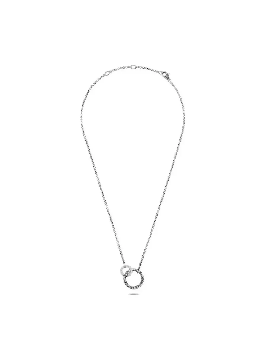 Колье John Hardy Classic Chain Palu Interlocking Station Necklace - Nb90579x16-18 — изображение 1 из 1, оттенок серебряный