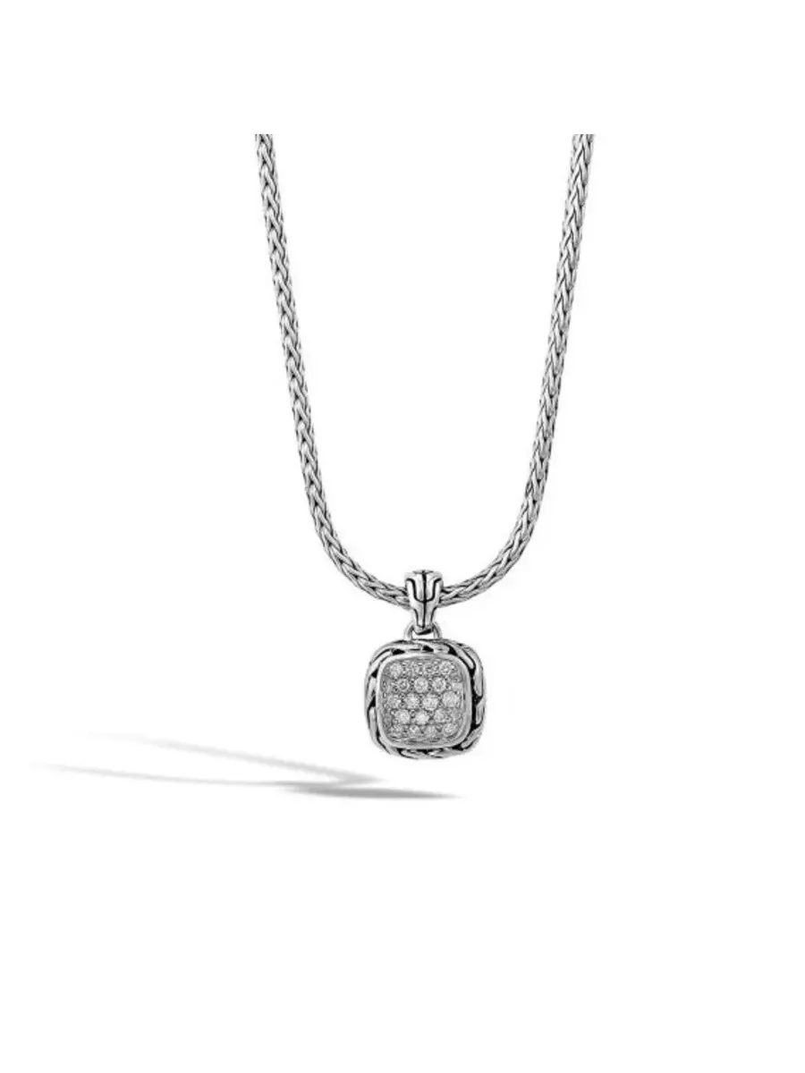Серебряное колье-подвеска John Hardy Classic Chain с бриллиантами - NBP992412DIX16-18