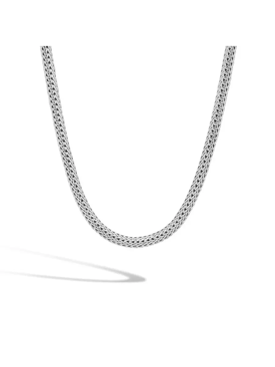 Овальное ожерелье John Hardy Classic Chain из стерлингового серебра - Nb904cx16 — изображение 1 из 1, оттенок серебряный