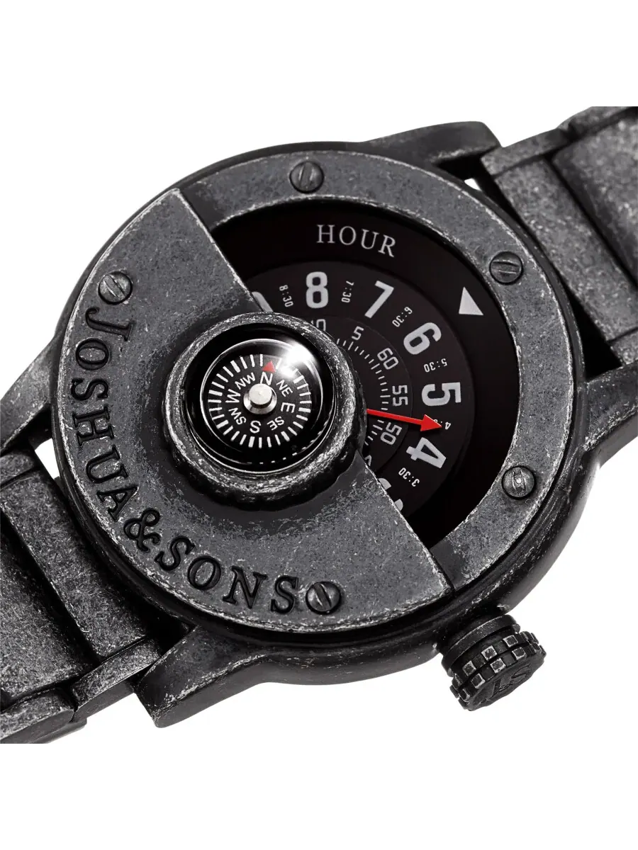 Мужские часы Joshua and Sons Quartz с черным циферблатом JX139BK — изображение 2 из 4, оттенок серый